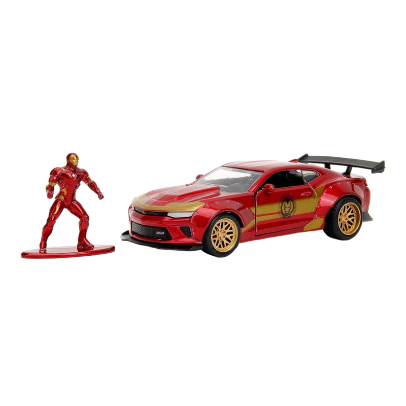 Marvel Comics - 2016 Chevy Camaro SS Widebody with Iron Man 1:32 Scale Diecast Figure