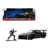 Marvel Comics - 1995 Mazda RX7 with Black Panther 1:32 Scale Diecast Figure
