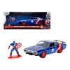 Marvel Comics - 1972 Plymouth GTX with Captain America 1:32 Scale Diecast Figure