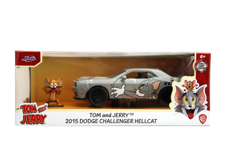 Tom & Jerry - Dodge Challenger Hellcat with Figure 1:24 Scale