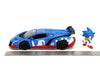 Sonic  - Lamborghini Veneno 1:24 Scale Diecast Vehicle with Sonic Figure