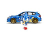 Sonic  - Subaru STI with Sonic Figure 1:24 Scale Die-Cast Vehicle