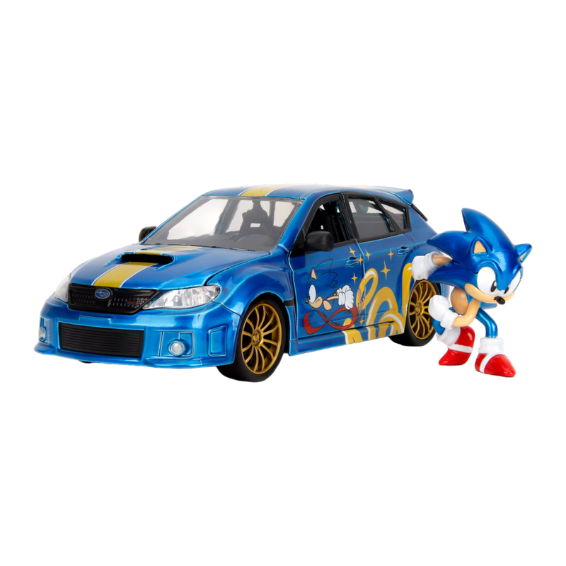Sonic  - Subaru STI with Sonic Figure 1:24 Scale Die-Cast Vehicle
