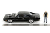 Hollywood Rides - 1970 Dodge Charger with Dom Toretto 1:24 Diecast Set