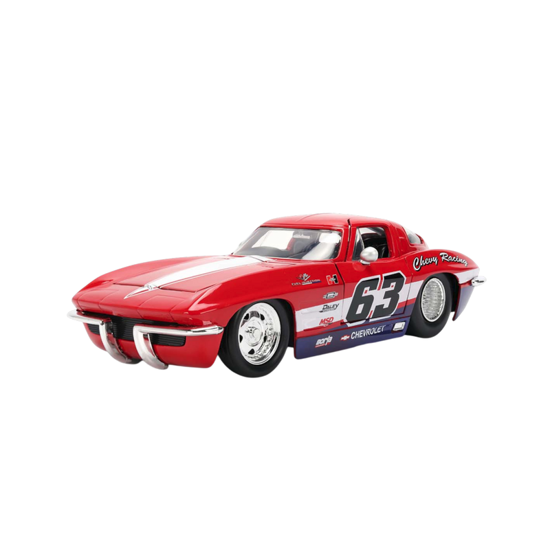 Big Time Muscle - 1963 Chevrolet Corvette (Red) 1:24 Scale Diecast Vehicle