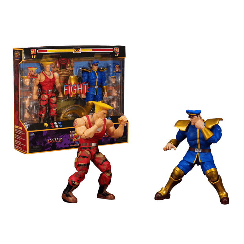 Street Fighter II – 1:12 Guile vs. M. Bison Action Figure 2-Pack