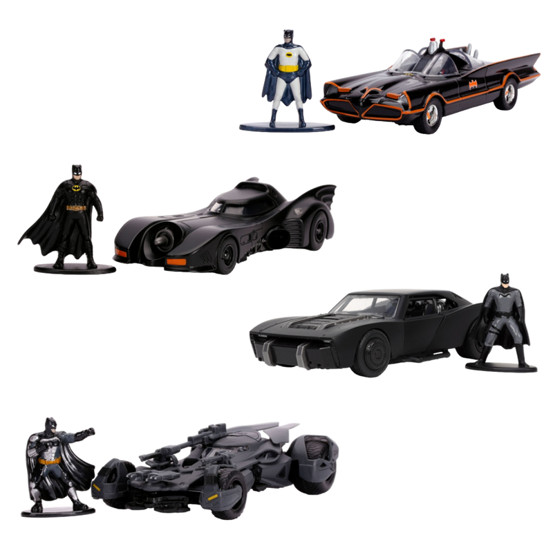 Batman (TV/FILMS) - Batmobile with Figures 1:32 Scale Diecast Assorted (Single)