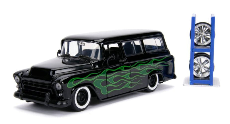 Just Trucks - Chevy Suburban 1957 Black 1:24 Scale Diecast Vehicle