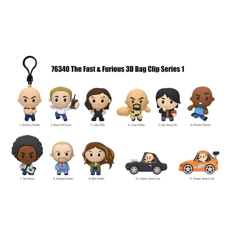 Fast & Furious - 3D PVC Bag Clips Blind Bag (Single)