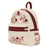 Loungefly - Cream & Red Floral Mid-Size Backpack