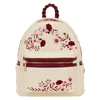Loungefly - Cream & Red Floral Mid-Size Backpack