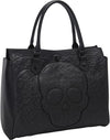 Loungefly - Black on Black Lattice Skull (US Exclusive) Tote Bag