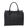 Loungefly - Black on Black Lattice Skull (US Exclusive) Tote Bag