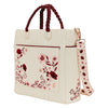 Loungefly - Cream & Red Floral Tote Bag
