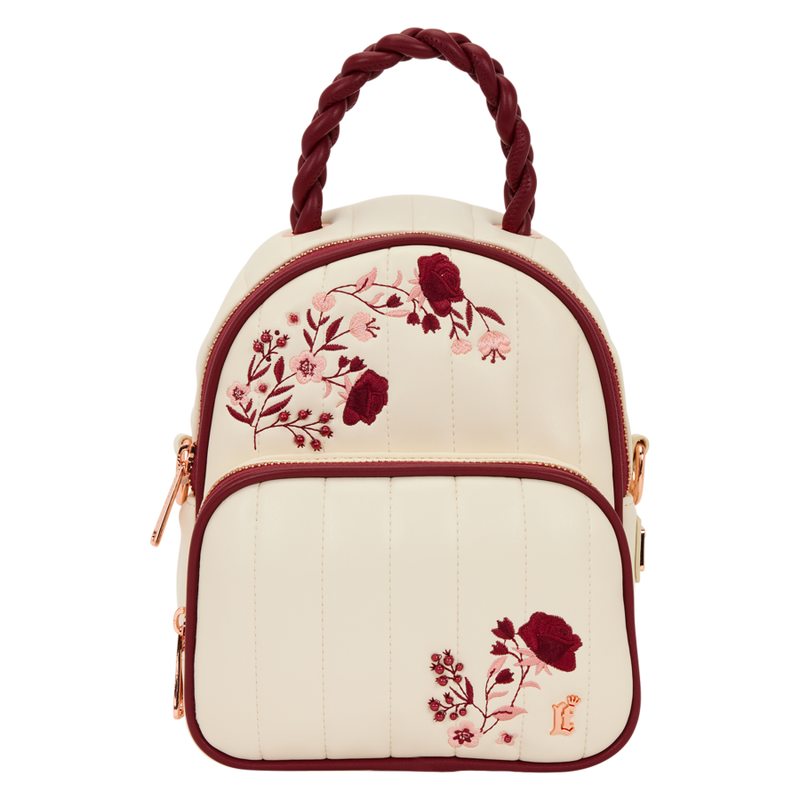 Loungefly - Cream & Red Floral Sling Bag