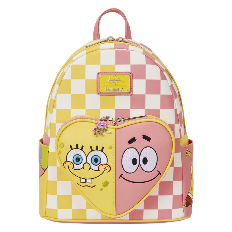 SpongeBob SquarePants - SpongeBob & Patrick Star Checkered Mini Backpack