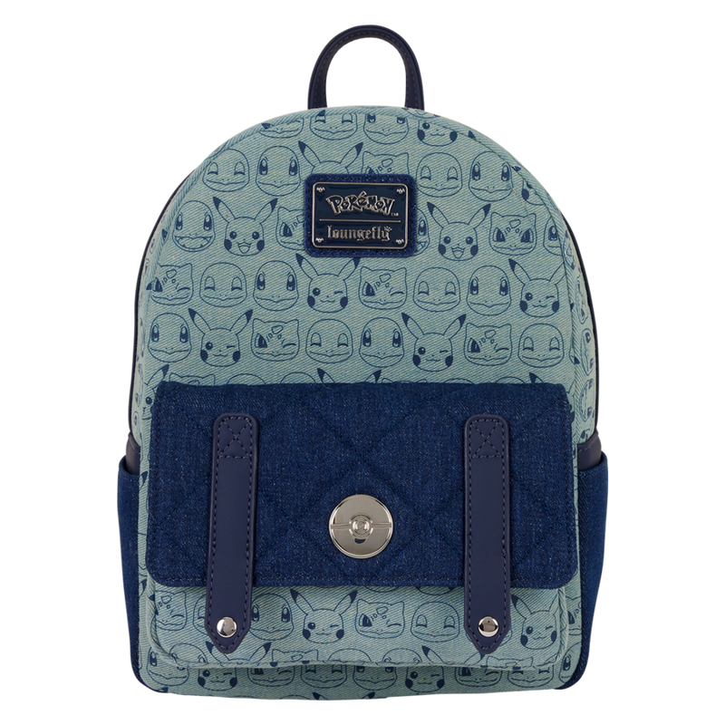 Pokémon - Faux Denim All-Over Print Mini Backpack