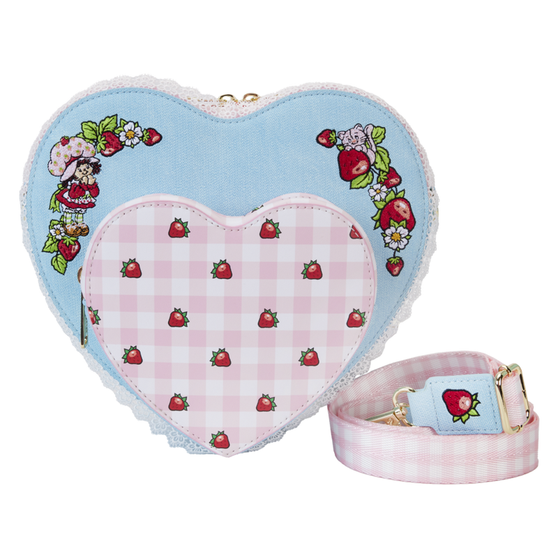Strawberry Shortcake - Denim Heart Crossbody