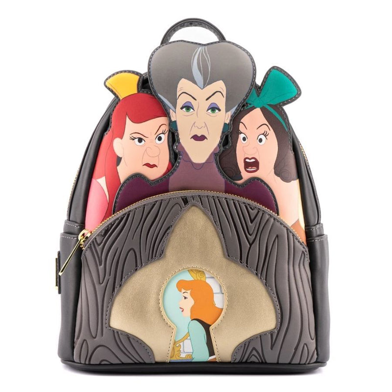 VILLAINS -  SCENE EVIL STEPMOTHER AND STEP SISTERS MINI BACKPACK