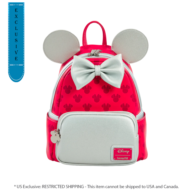 Disney - Minnie Mouse Red and Silver (US Exclusive) Mini Backpack