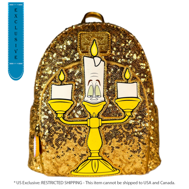 Beauty & the Beast (1991) - Lumiere Sequin (US Exclusive) Mini Backpack