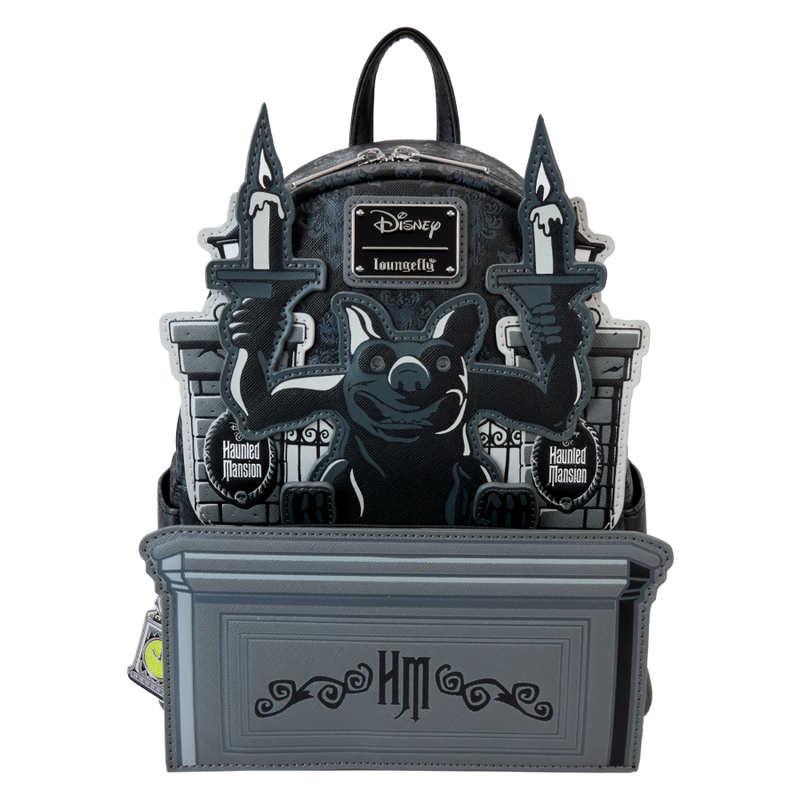 The Haunted Mansion - Gargoyle Wallpaper Light Up Glow Mini Backpack