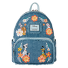 Disney - Dogs & Cats Faux Denim Fringe Mini Backpack