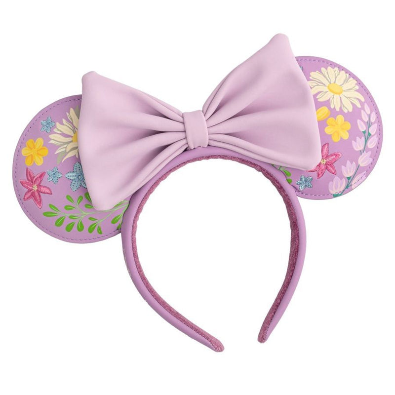 Mickey Mouse - Minnie Embroidered Flowers Headband