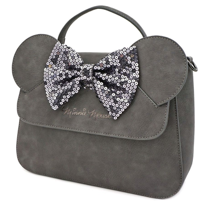 Mickey Mouse - Minnie Grey with Bow Crossbody Bag