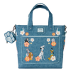 Disney - Dogs & Cats Faux Denim Convertible Tote Bag with Coin Bag