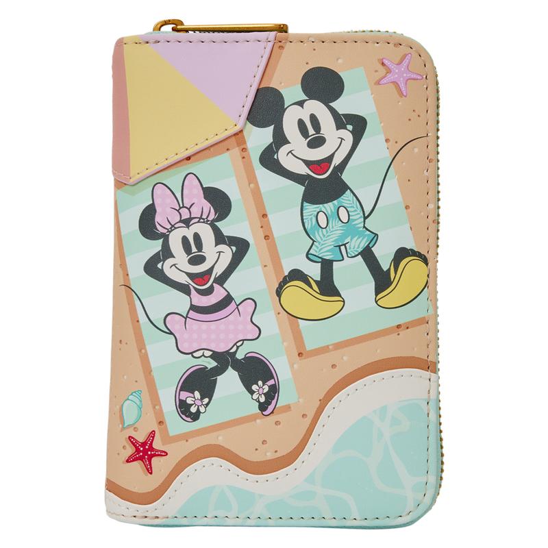 Mickey & Minnie - Beach Fun Zip Around Wallet