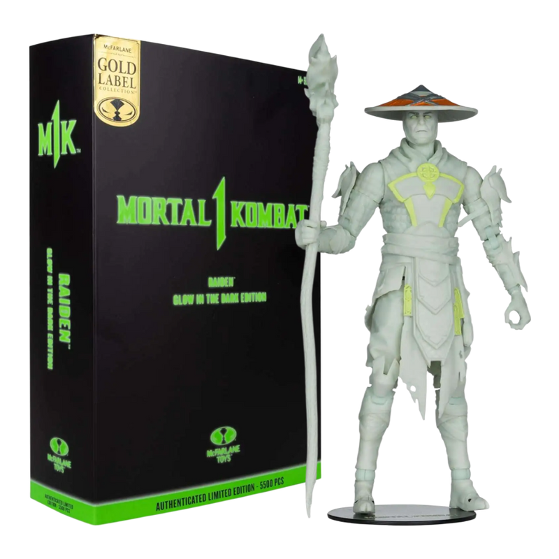 Mortal Kombat - Raiden Glow Gold Label 7 Inch Figure