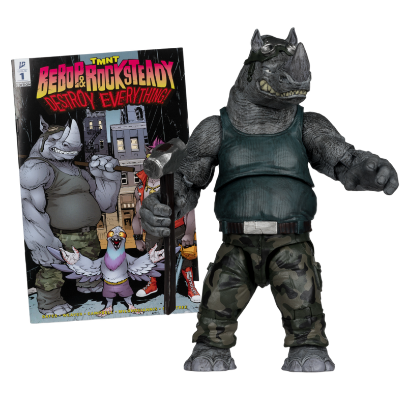 Teenage Mutant Ninja Turtles - Rocksteady Page Punchers  5 Inch Figure with Comic