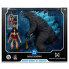 Justice League (Comics) - Wonder Woman 7 Inch vs Atomic Blast Godzilla MegaFig Action Figure 2 Pack