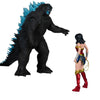 Justice League (Comics) - Wonder Woman 7 Inch vs Atomic Blast Godzilla MegaFig Action Figure 2 Pack