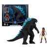 Justice League (Comics) - Wonder Woman 7 Inch vs Atomic Blast Godzilla MegaFig Action Figure 2 Pack
