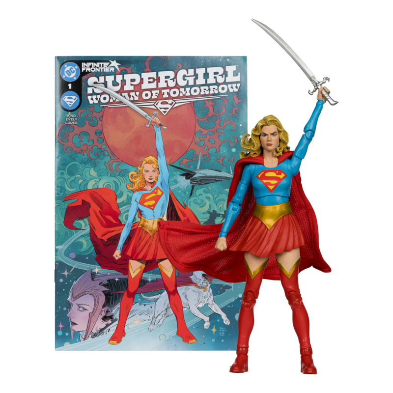 DC Comics - Supergirl (Supergirl: Woman Of Tomorrow) 7 Inch Figure With Comic