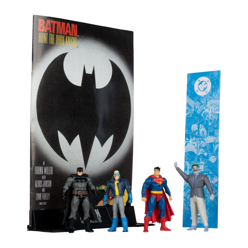 DC Comics - Batman, Son Of Batman, Superman & Joker 3 Inch Figure with Comic 4 Pack