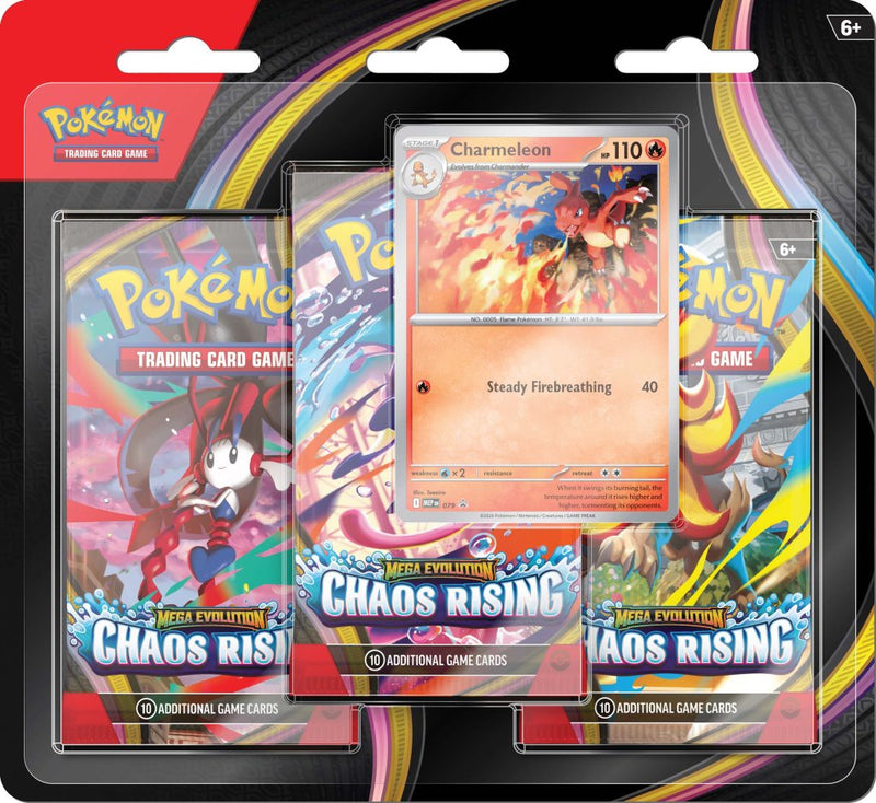 Pokemon TCG: Mega Evolutions - Chaos Rising: Three Booster Blister