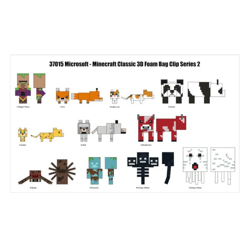 Minecraft - 3D Foam Bag Clips Series 2 Blind Bag (Single)