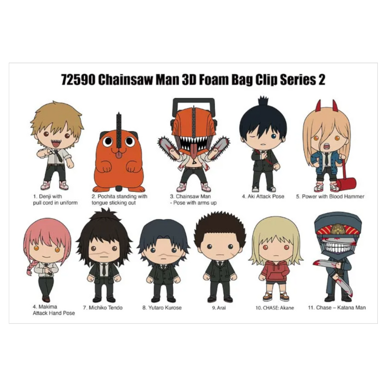 Chainsaw Man - 3D Foam Bag Clips Series 2 Blind Bag (Single)