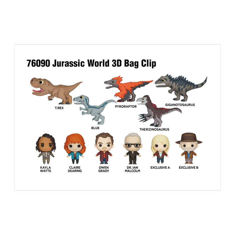 Jurassic World - 3D PVC Bag Clips Blind Bag (Single)