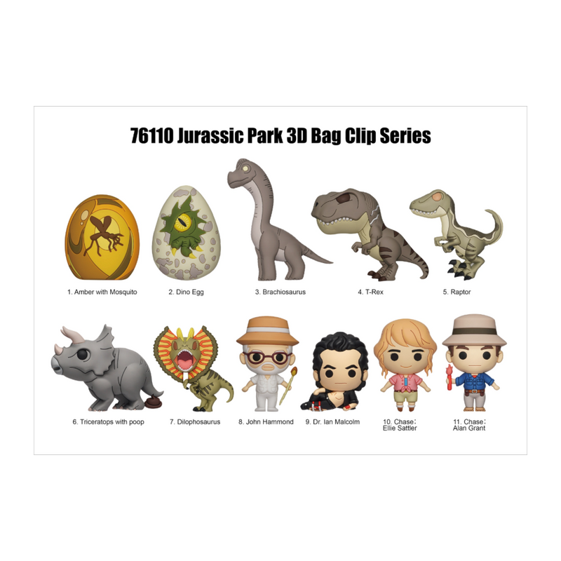 Jurassic Park - 3D PVC Bag Clips Series 1 Blind Bag (Single)