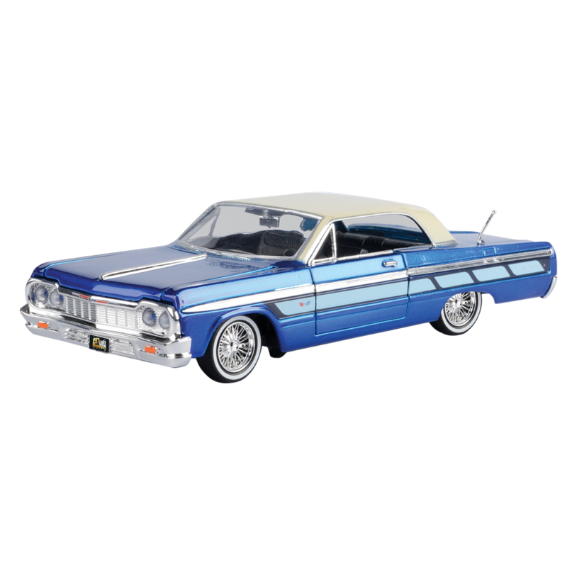 Get Low - 1:24 Scale 1964 Chevy Impala (Metallic Blue)