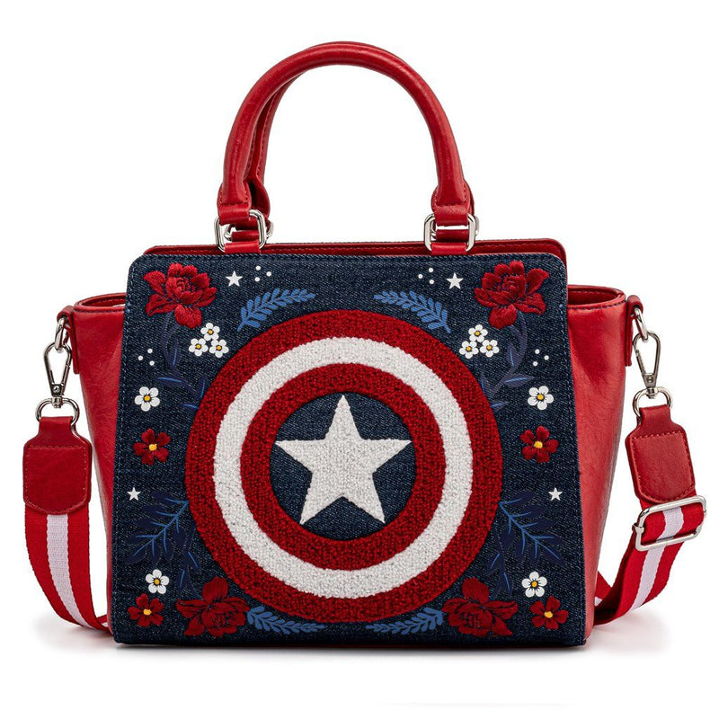 Captain America - Floral Shield Crossbody