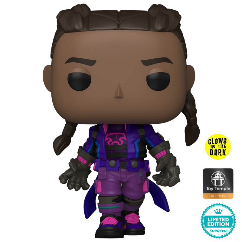Spider-Man: Across the Spider-Verse - LIMITED EDITION Prowler Miles Unmasked Glow (US Exclusive) Pop! Vinyl Figure