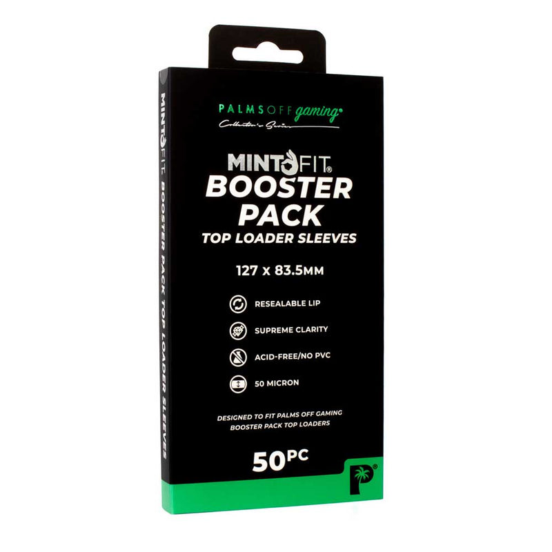 Palms Off: Mint-Fit Booster Pack Top Loader Sleeves - 50pc
