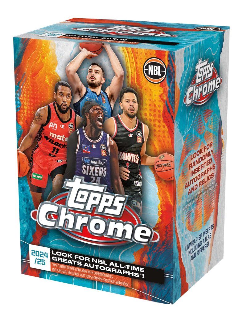 Topps Chrome NBL: 2024/2025 Basketball Trading Cards - Value Blaster Box