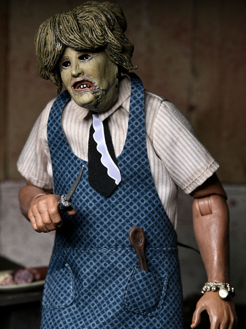 NECA: Texas Chainsaw Massacre - Leatherface With Old Lady Mask – 8″ Clothed Action Figure