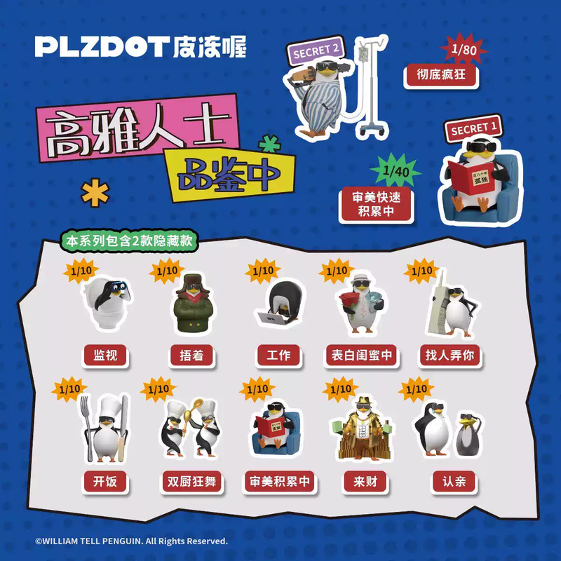 Elegant Penguin “In the Middle of Appreciating” Series Blind Box (Single)